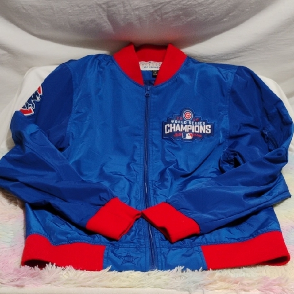 (BX48) SALE! Chicago Cubs Genuine Merchandise 2016 World Series Champions Jacket - Picture 11 of 12